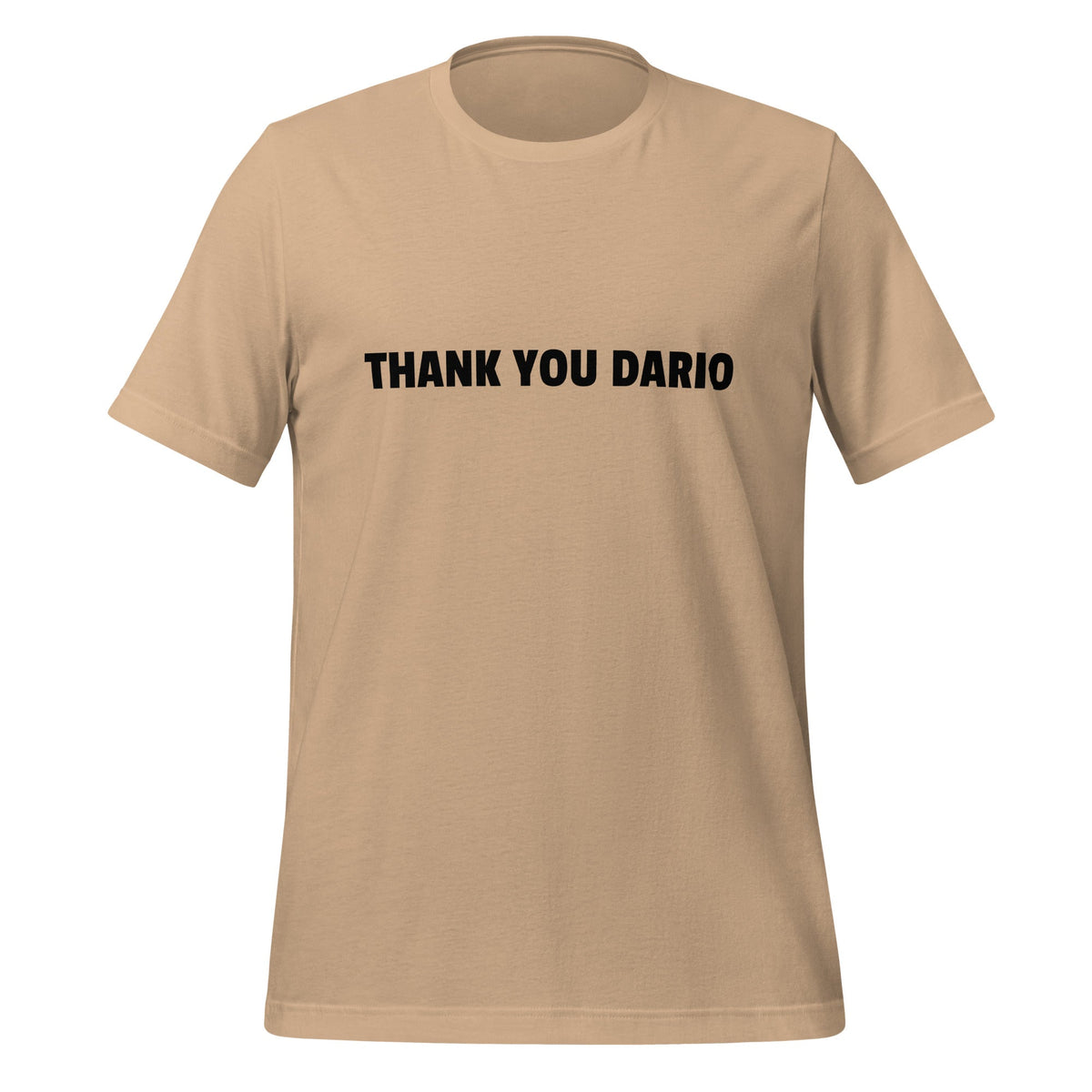 Image of the THANK YOU DARIO T-Shirt (unisex) Tan / M.