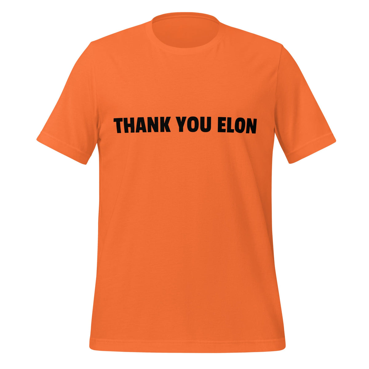 Image of the THANK YOU ELON T-Shirt (unisex) Orange / M.