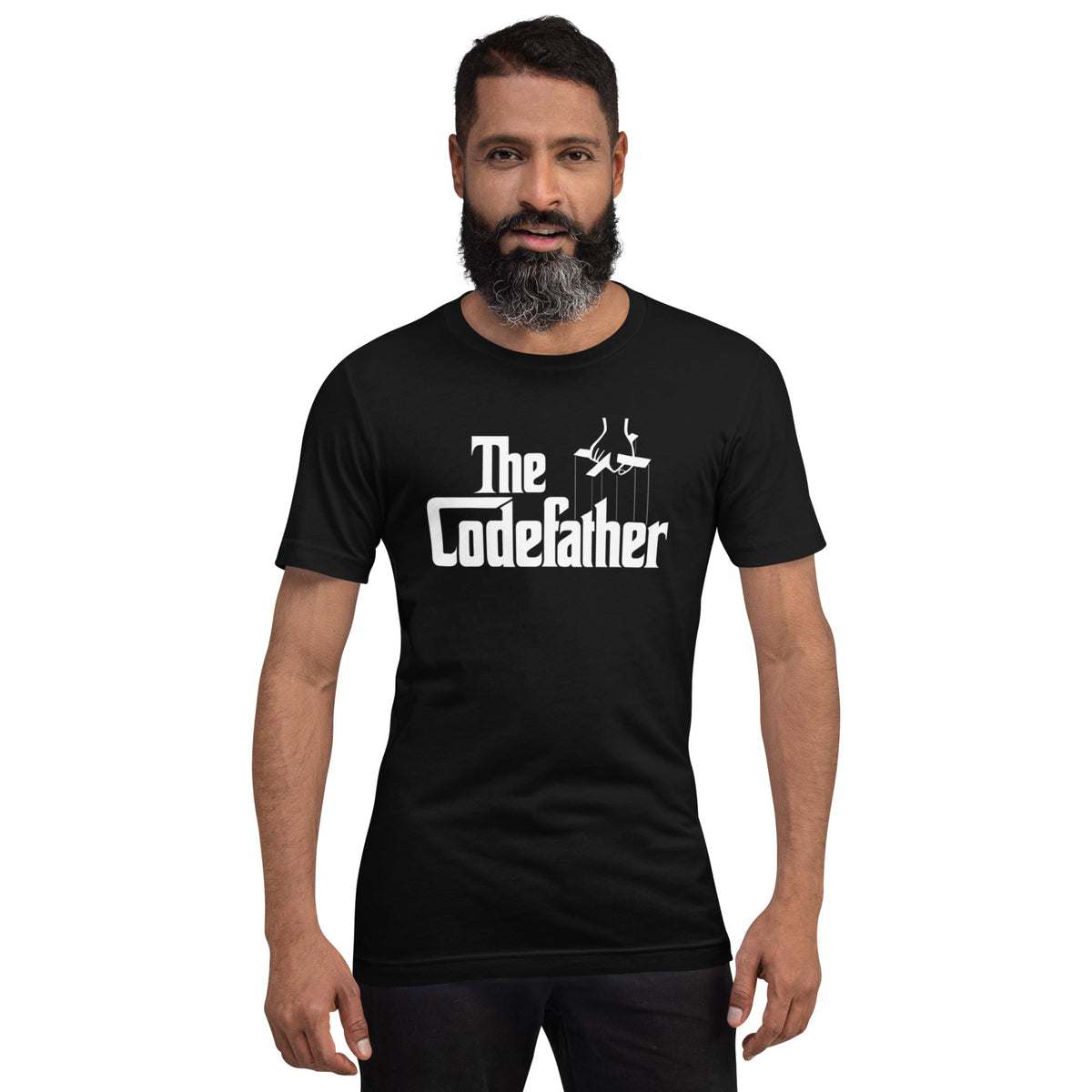 Mockup image of the The Codefather T-Shirt (unisex).