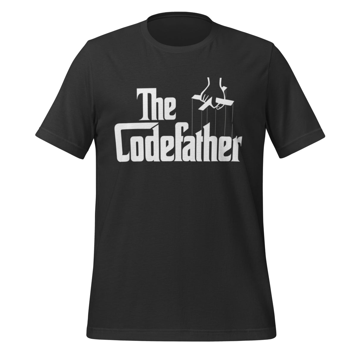 Mockup image of the The Codefather T-Shirt (unisex) Dark Grey / M.