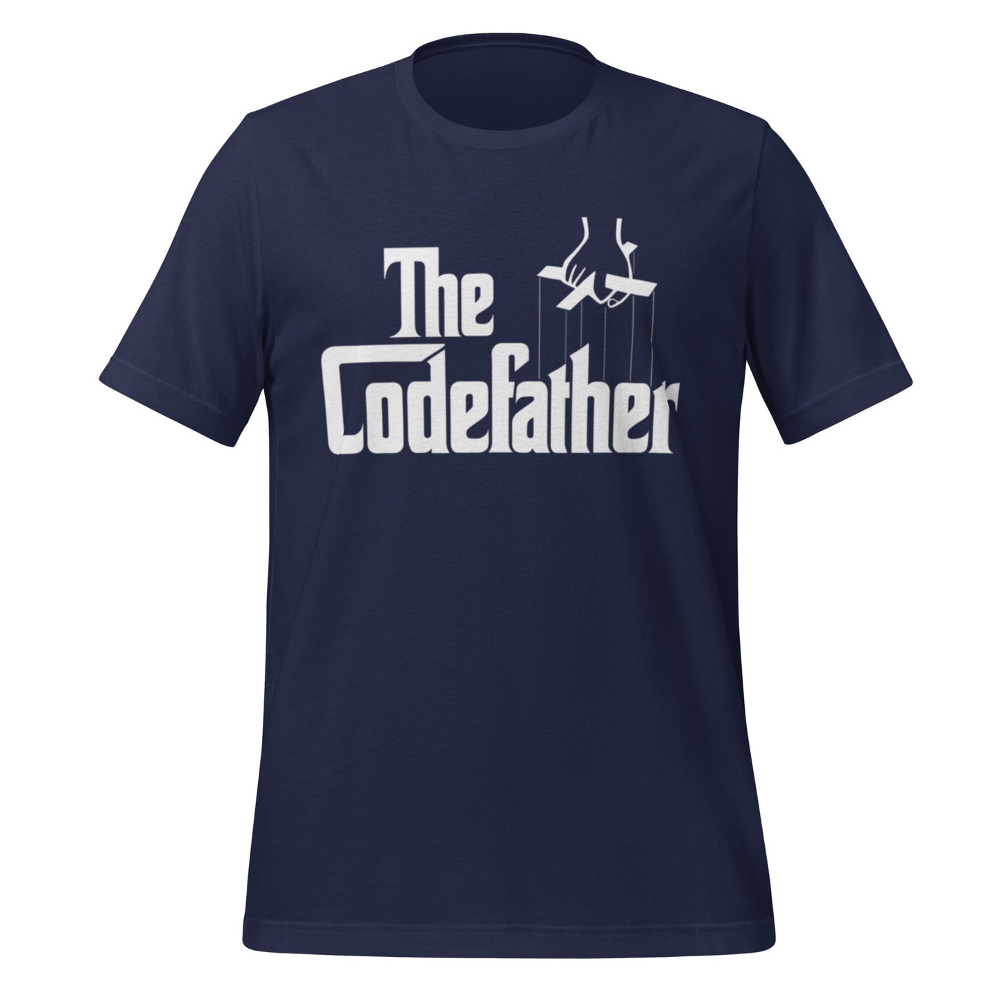 Mockup image of the The Codefather T-Shirt (unisex) Navy / M.