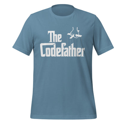 Mockup image of the The Codefather T-Shirt (unisex) Steel Blue / M.