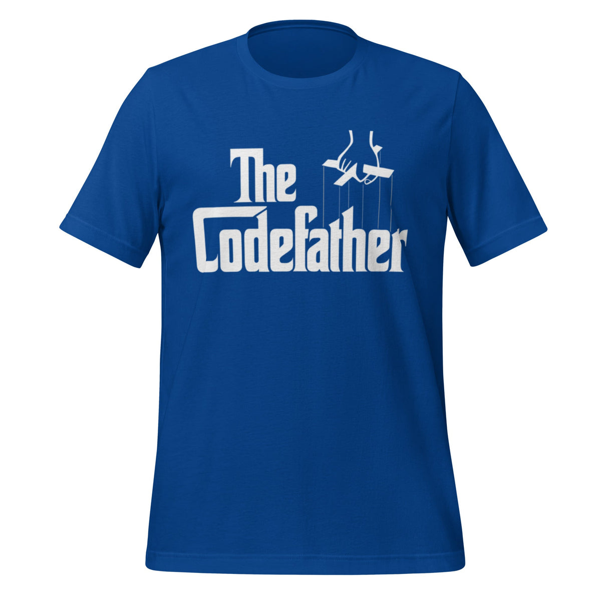 Mockup image of the The Codefather T-Shirt (unisex) True Royal / M.