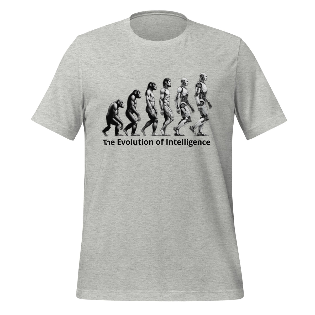 Image of the The Evolution of Intelligence T-Shirt (unisex) Athletic Heather / M.