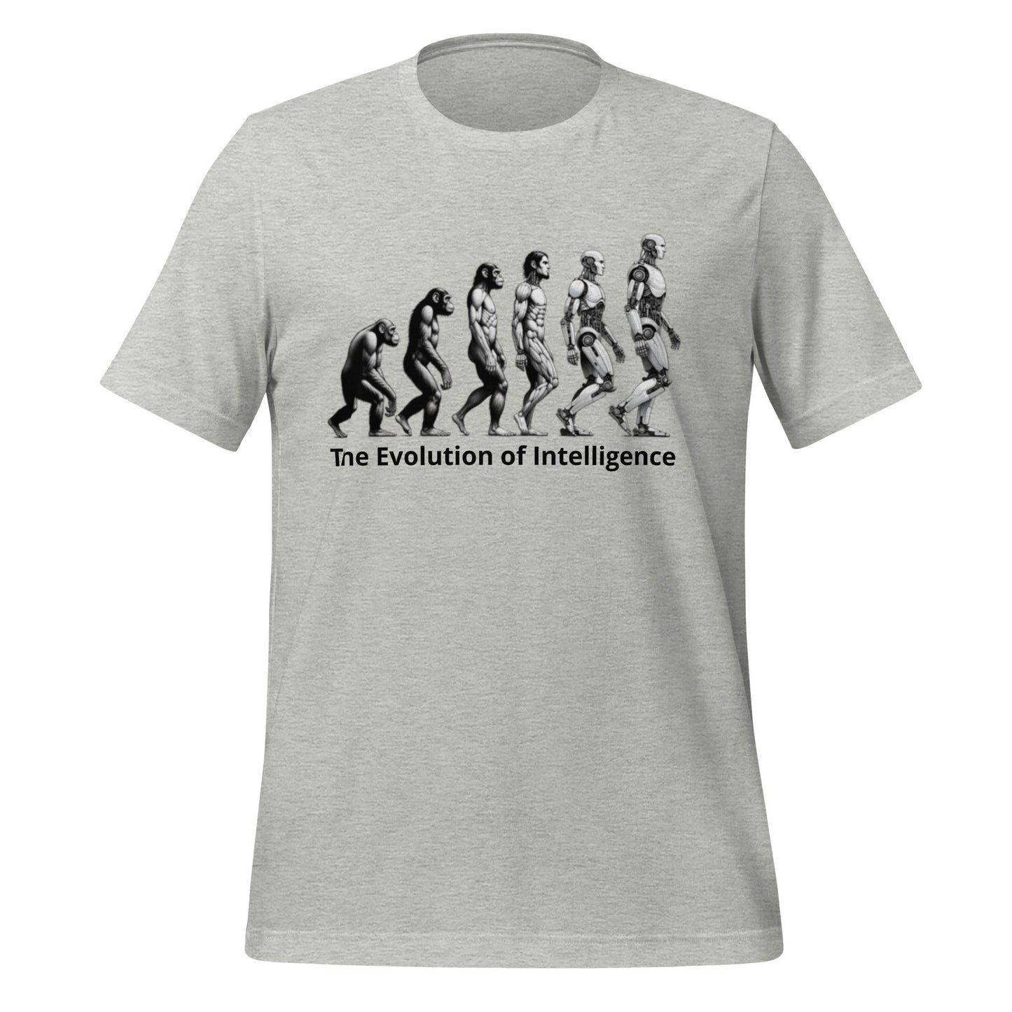 Image of the The Evolution of Intelligence T-Shirt (unisex) Athletic Heather / M.