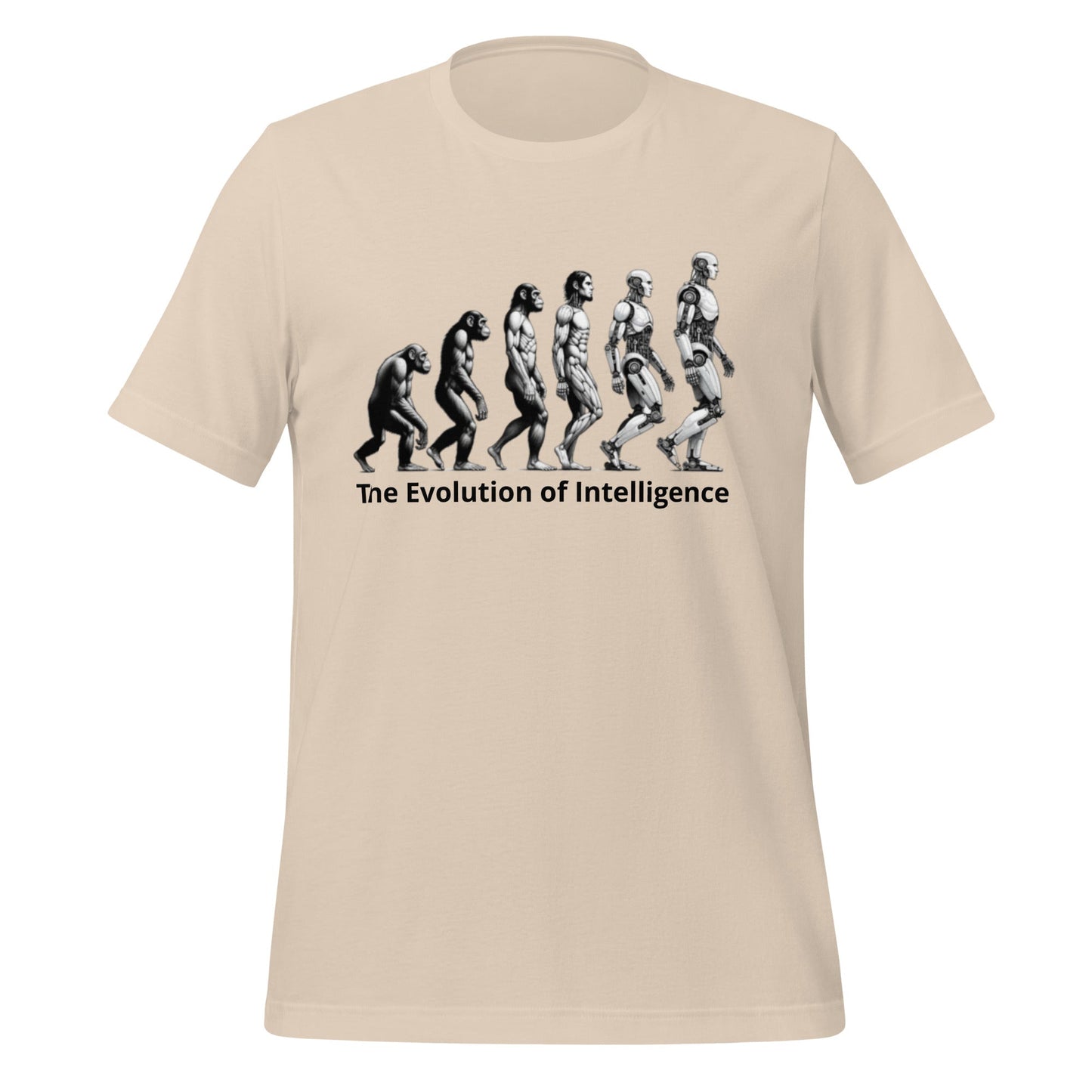 Image of the The Evolution of Intelligence T-Shirt (unisex) Soft Cream / M.