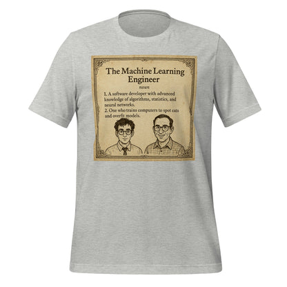 Product mockup photo of the The ML Engineer T Shirt 2 (unisex) Athletic Heather / M.