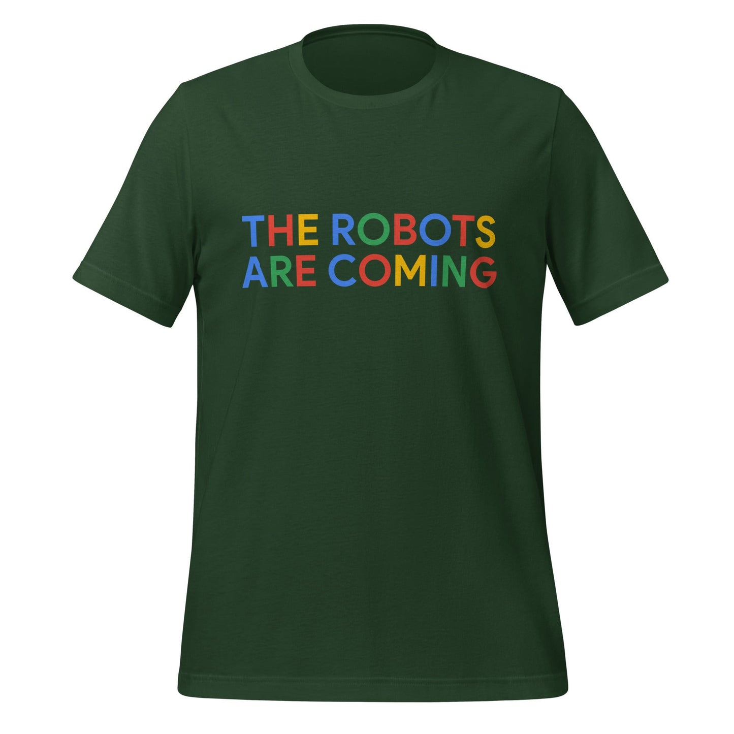 Image of the THE ROBOTS ARE COMING Search Logo T-Shirt (unisex) Forest / M.