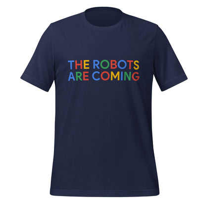 Image of the THE ROBOTS ARE COMING Search Logo T-Shirt (unisex) Navy / M.