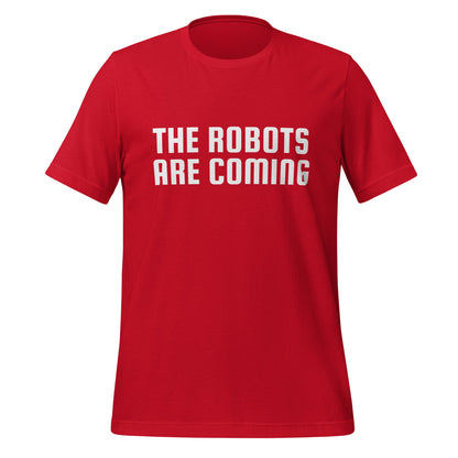Image of the The Robots Are Coming T-Shirt 2 (unisex) Red / M.