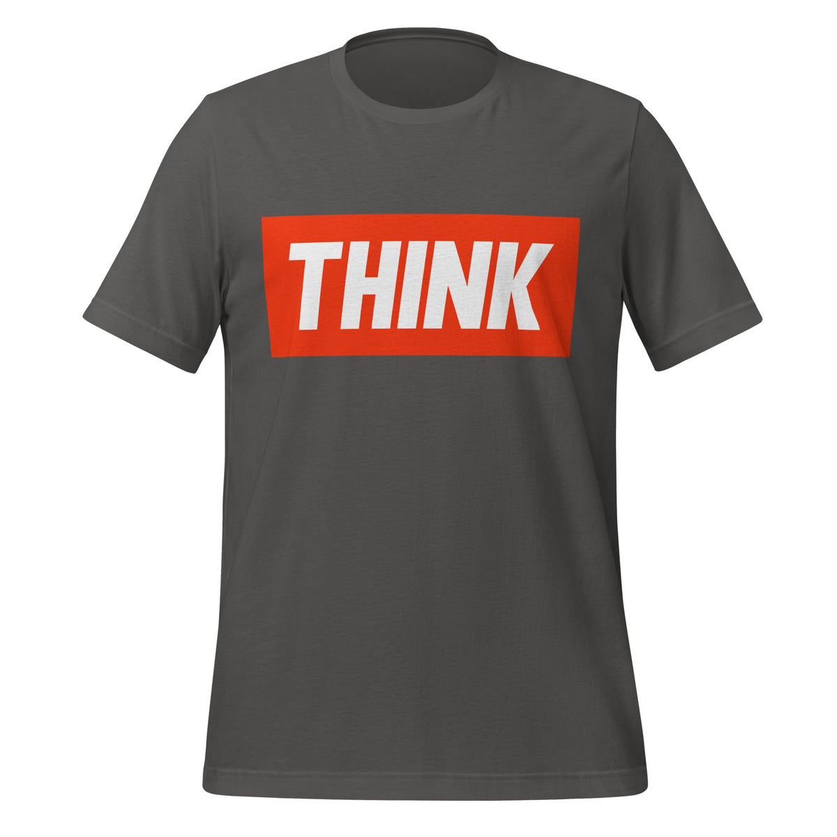 Mockup image of the THINK T Shirt (unisex) Asphalt / M.
