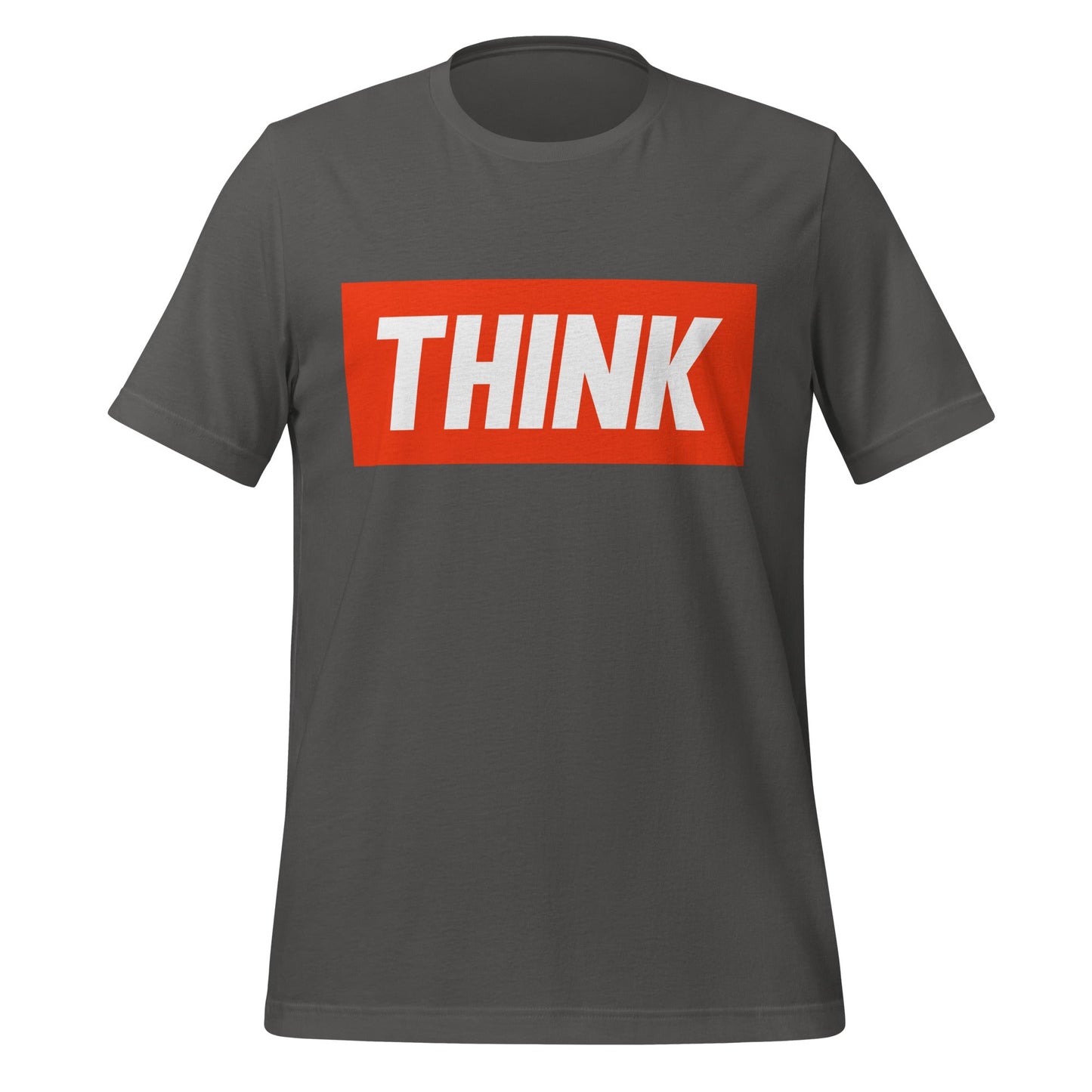 Mockup image of the THINK T Shirt (unisex) Asphalt / M.