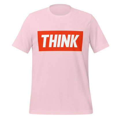 Mockup image of the THINK T Shirt (unisex) Soft Pink / M.