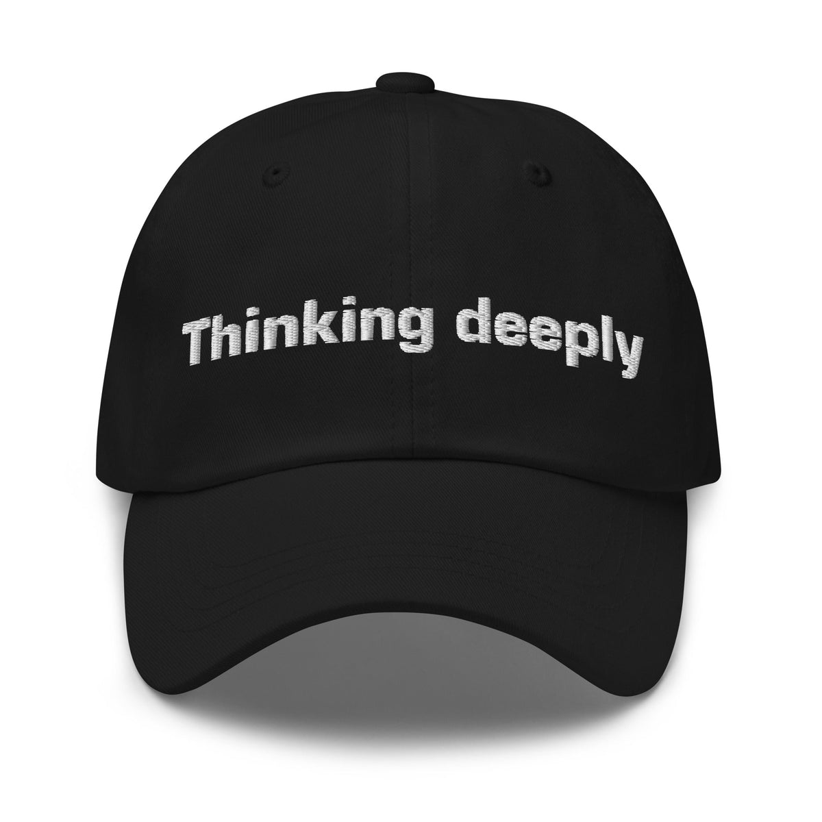 Image of the Thinking Deeply Cap Black.
