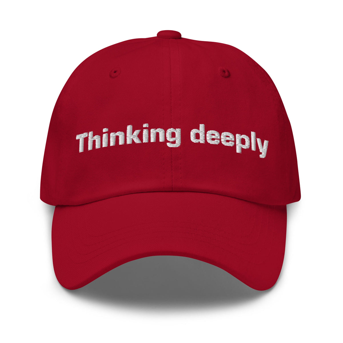 Image of the Thinking Deeply Cap Cranberry.
