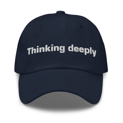 Image of the Thinking Deeply Cap Navy.