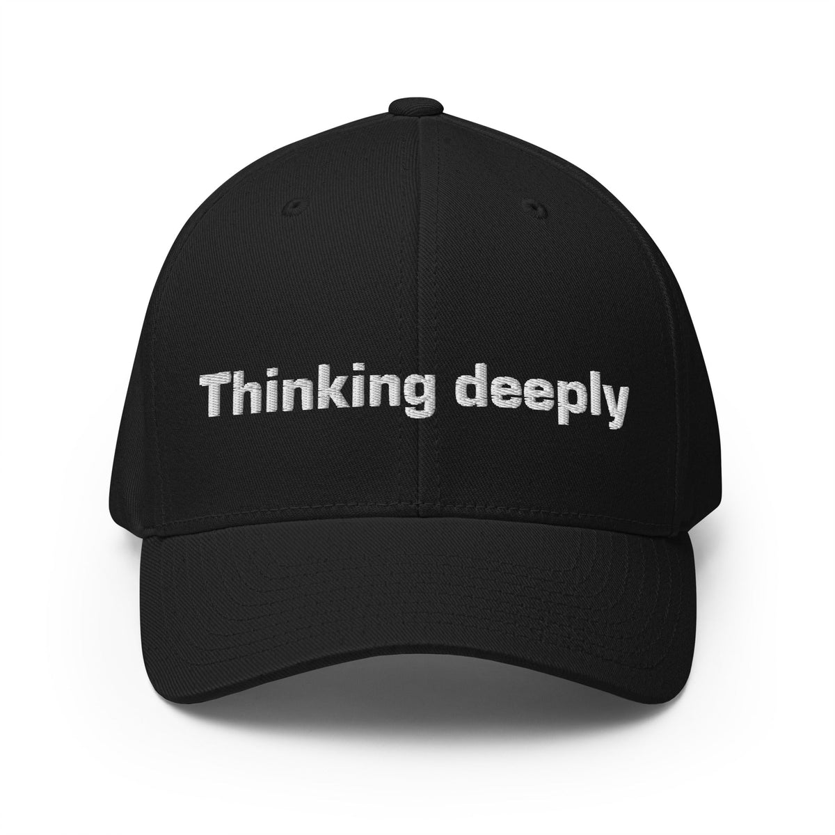 Image of the Thinking Deeply Closed-Back Baseball Cap Black / S/M.