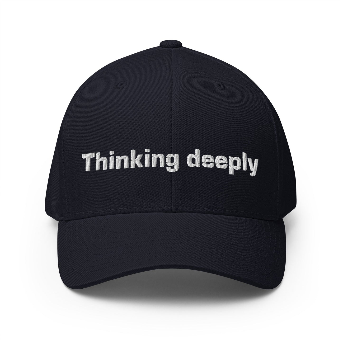 Image of the Thinking Deeply Closed-Back Baseball Cap Dark Navy / S/M.
