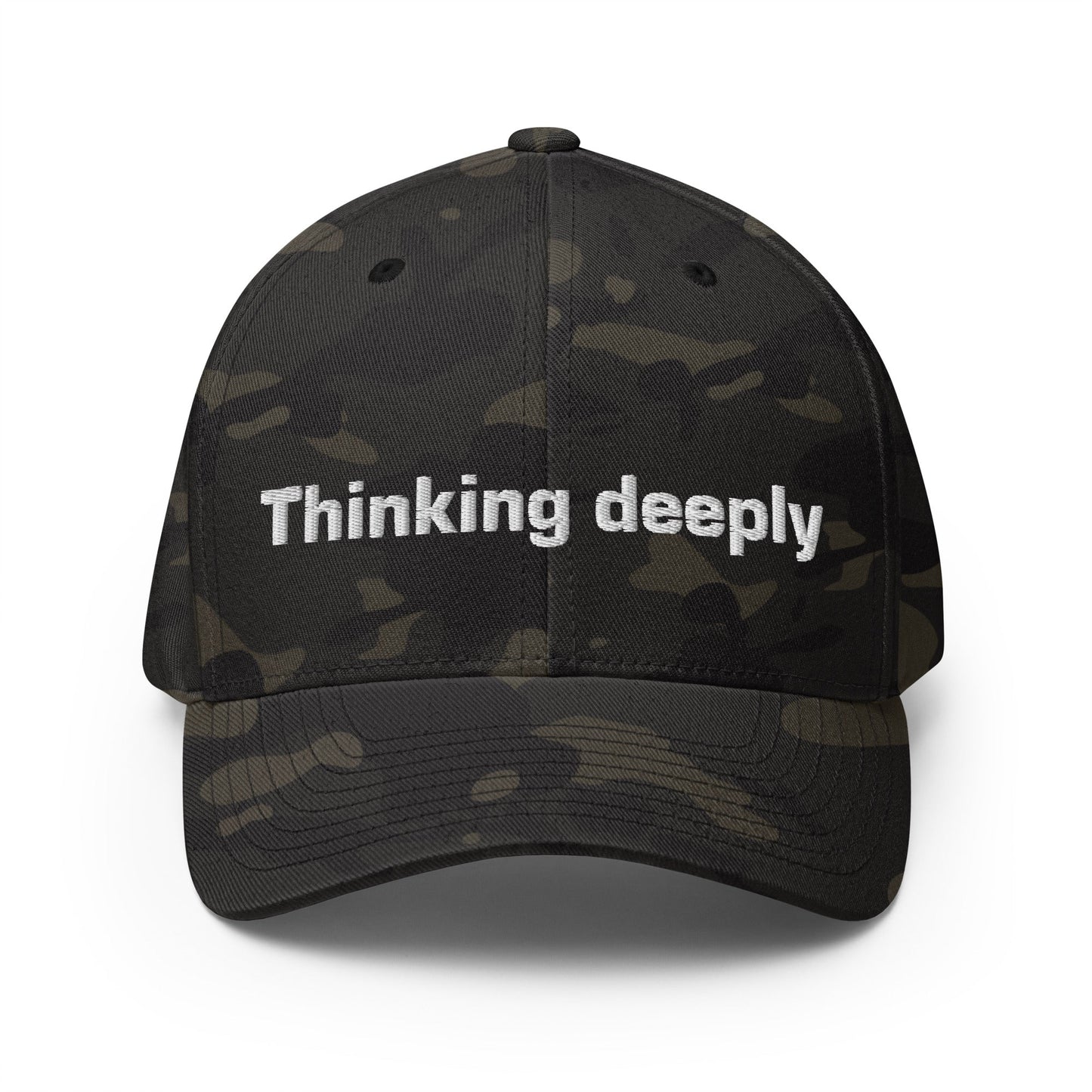 Image of the Thinking Deeply Closed-Back Baseball Cap Multicam Black / S/M.