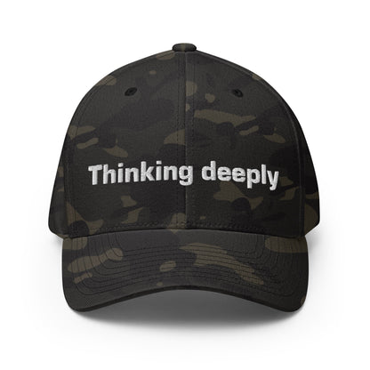 Image of the Thinking Deeply Closed-Back Baseball Cap Multicam Black / S/M.