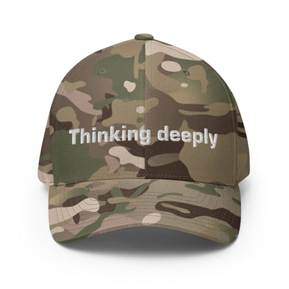 Image of the Thinking Deeply Closed-Back Baseball Cap Multicam Green / S/M.