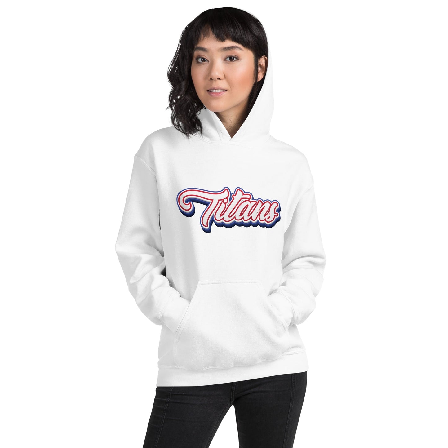 Product mockup photo of the Titans Architecture Team Hoodie (unisex).