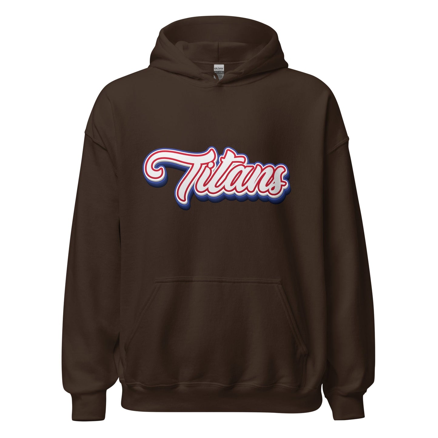 Product mockup photo of the Titans Architecture Team Hoodie (unisex) Dark Chocolate / M.
