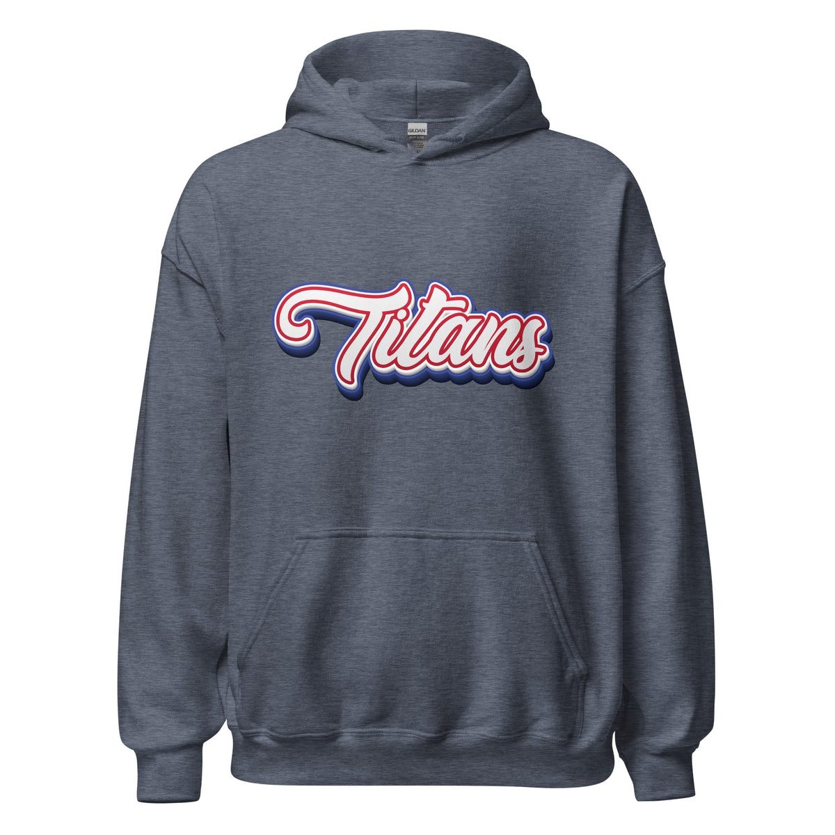 Product mockup photo of the Titans Architecture Team Hoodie (unisex) Heather Sport Dark Navy / M.