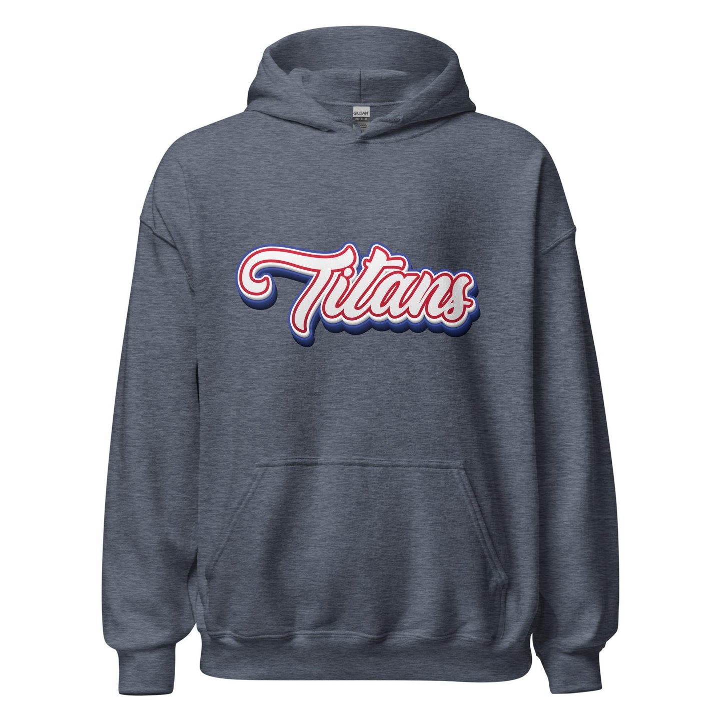 Product mockup photo of the Titans Architecture Team Hoodie (unisex) Heather Sport Dark Navy / M.