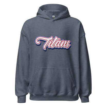 Product mockup photo of the Titans Architecture Team Hoodie (unisex) Heather Sport Dark Navy / M.