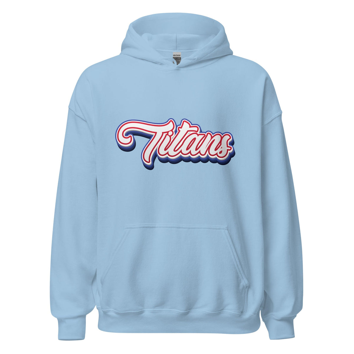 Product mockup photo of the Titans Architecture Team Hoodie (unisex) Light Blue / M.