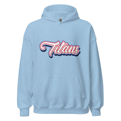 Product mockup photo of the Titans Architecture Team Hoodie (unisex) Light Blue / M.