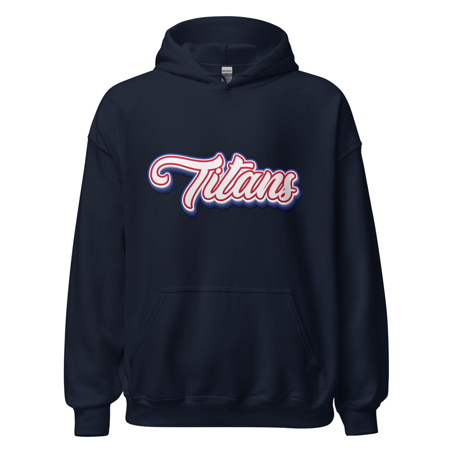 Product mockup photo of the Titans Architecture Team Hoodie (unisex) Navy / M.