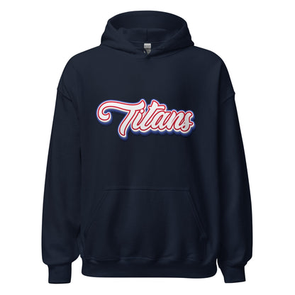 Product mockup photo of the Titans Architecture Team Hoodie (unisex) Navy / M.
