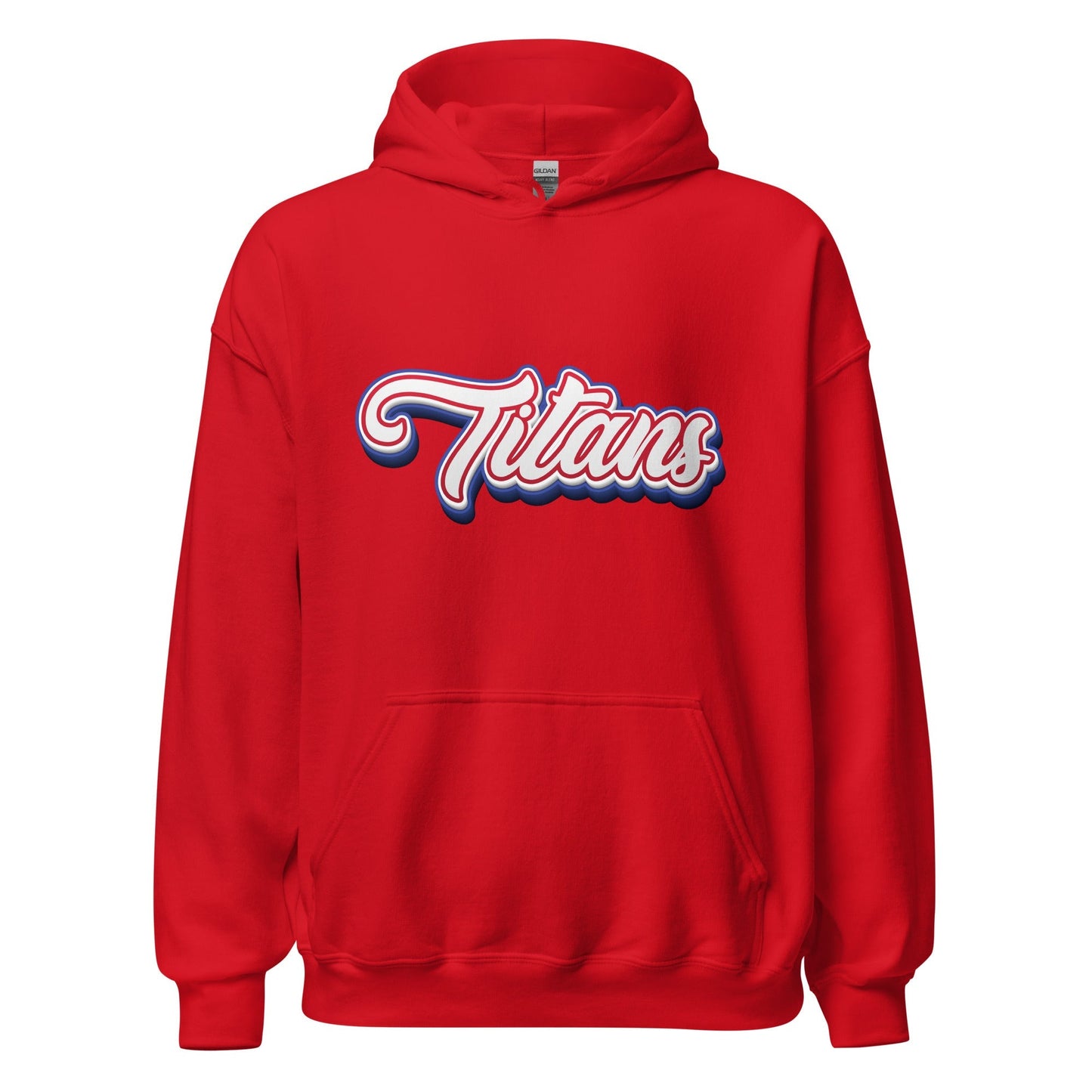 Product mockup photo of the Titans Architecture Team Hoodie (unisex) Red / M.