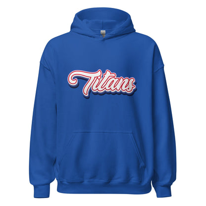 Product mockup photo of the Titans Architecture Team Hoodie (unisex) Royal / M.