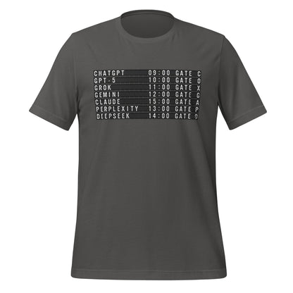 Image of the Today’s AI Departures T-Shirt (unisex) Asphalt / M.