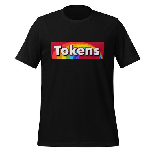 Product mockup photo of the Tokens Candy T Shirt (unisex) Black / M.