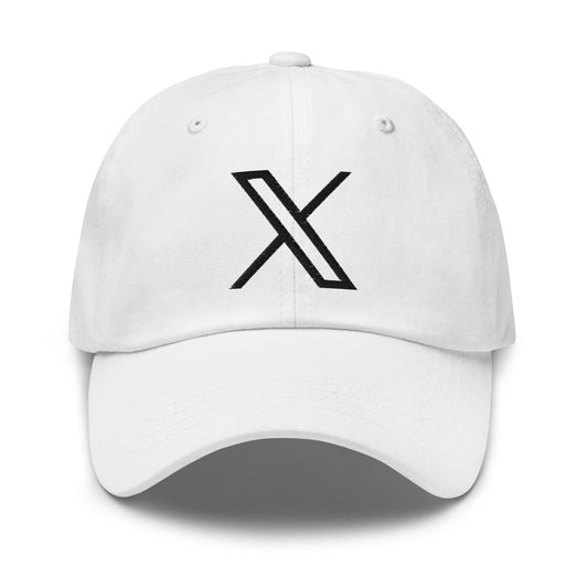 Twitter X Black Logo Embroidered Cap - AI Store