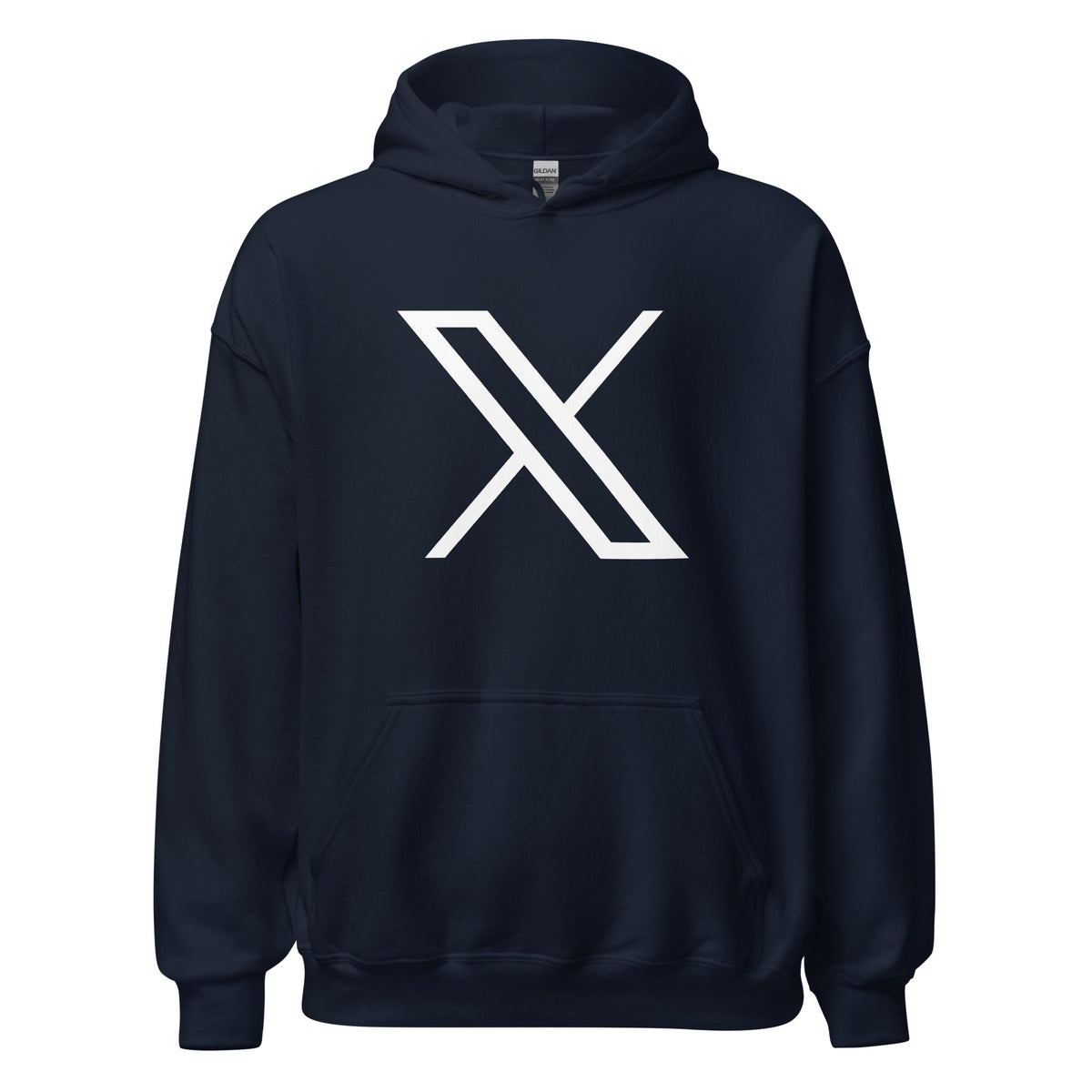 Image of the Twitter X Logo Hoodie (unisex) Navy / M.