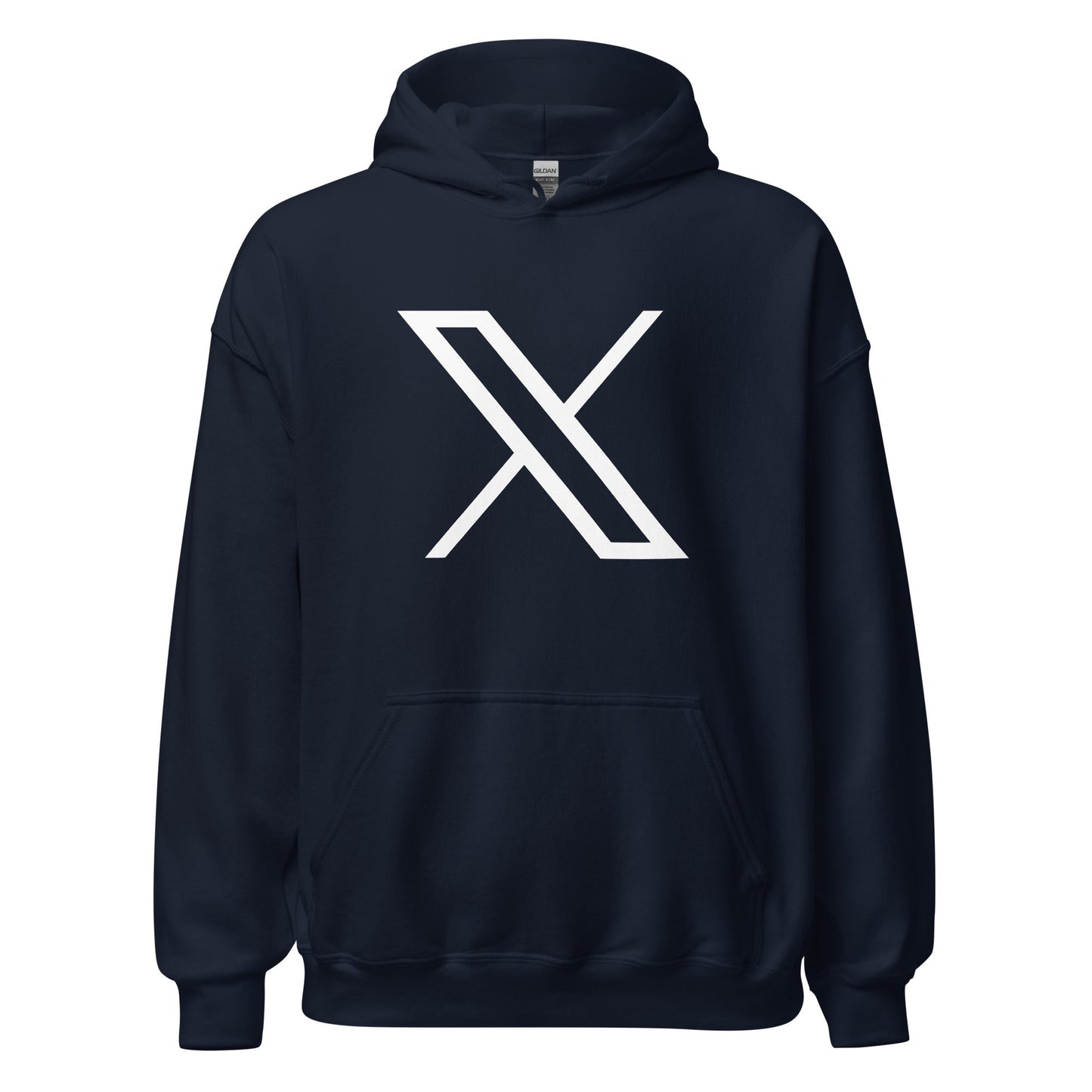 Image of the Twitter X Logo Hoodie (unisex) Navy / M.