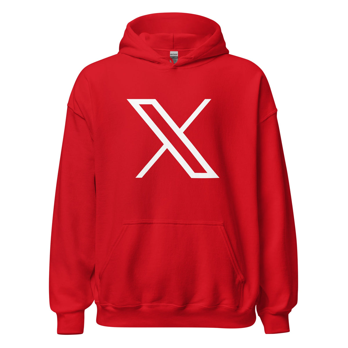 Image of the Twitter X Logo Hoodie (unisex) Red / M.
