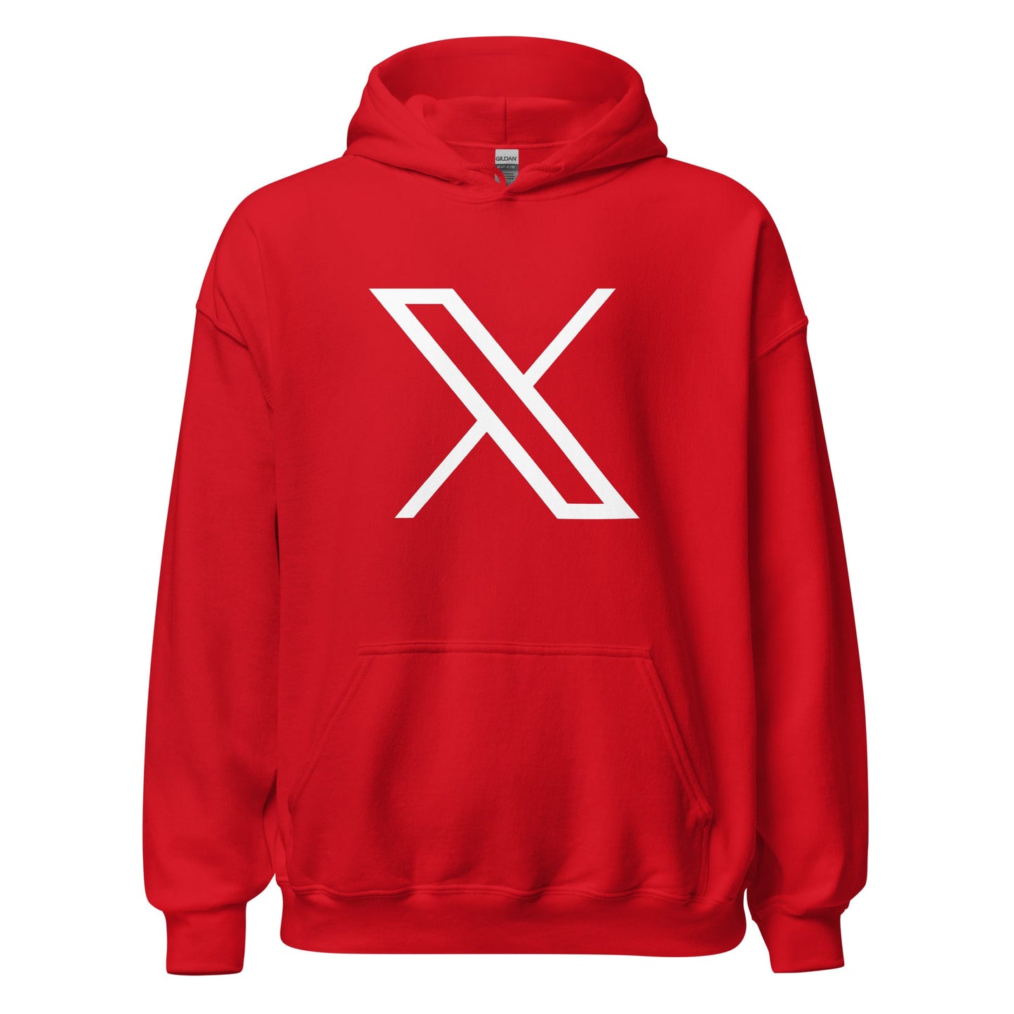 Image of the Twitter X Logo Hoodie (unisex) Red / M.