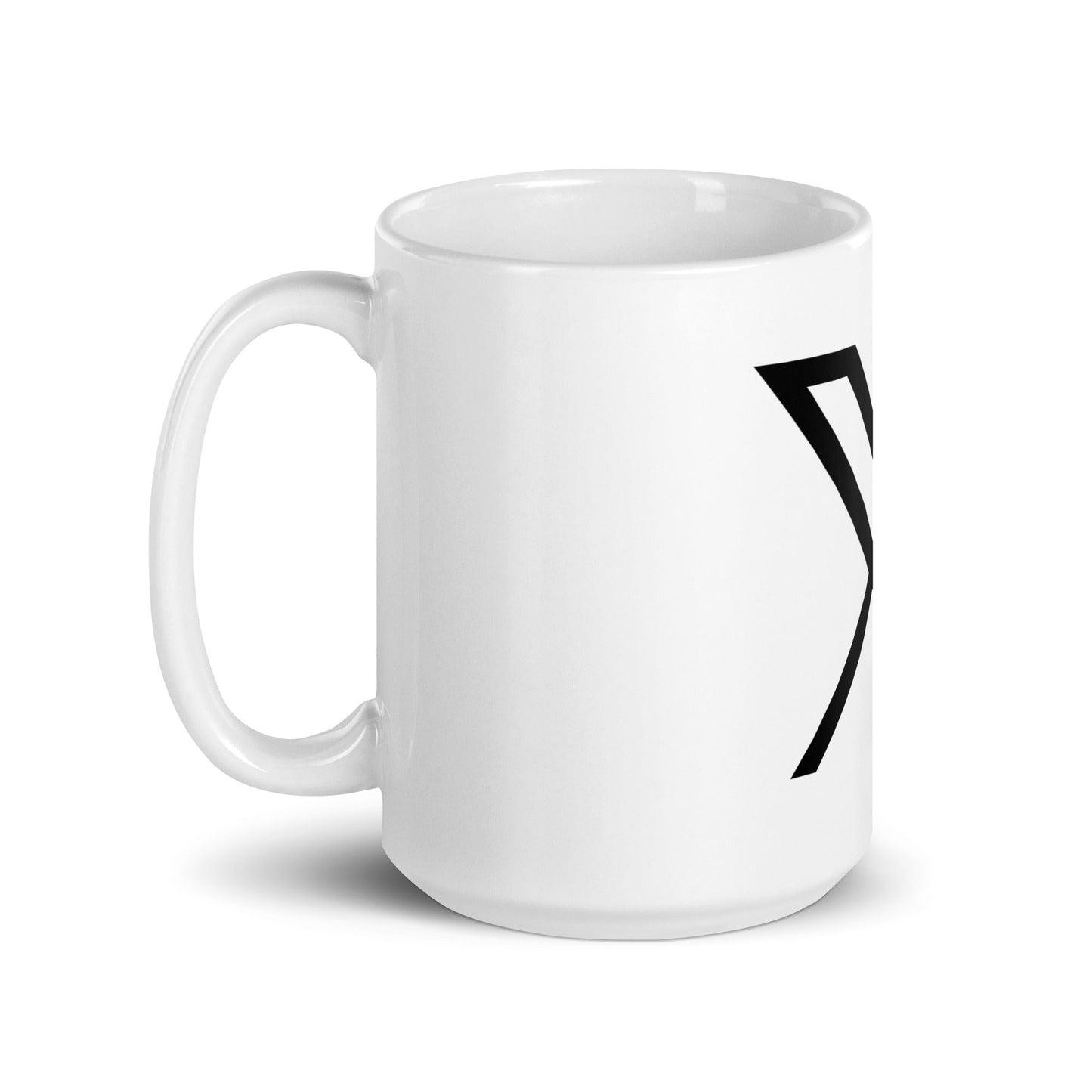 Image of the Twitter X Logo White Glossy Mug.