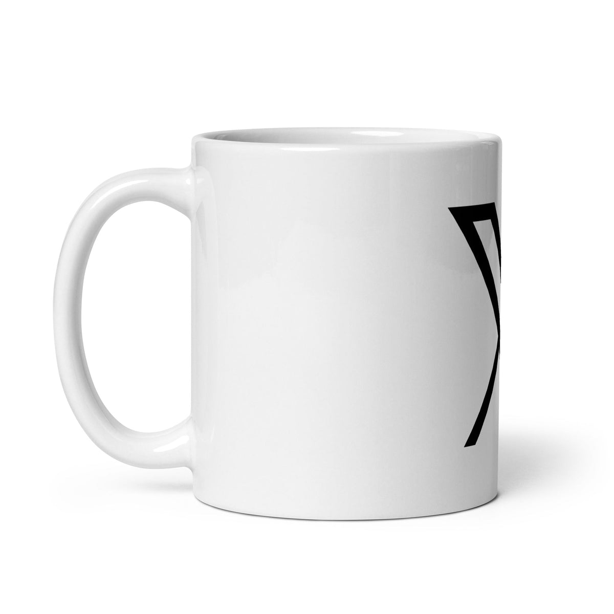 Image of the Twitter X Logo White Glossy Mug.