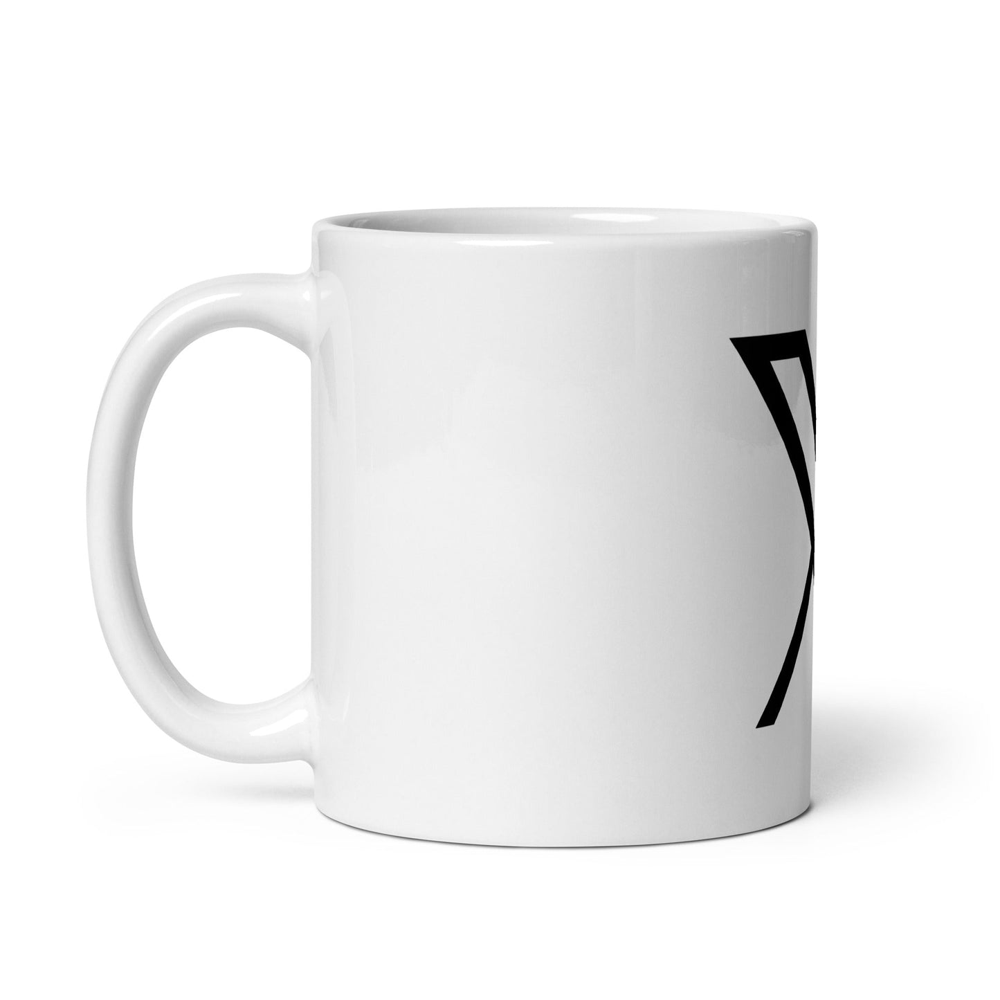 Image of the Twitter X Logo White Glossy Mug.