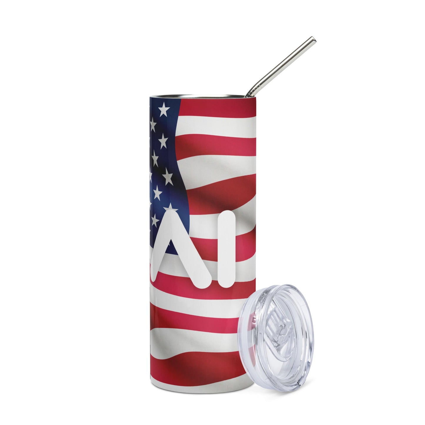 Image of the USA AI Logo Stainless Steel Tumbler.