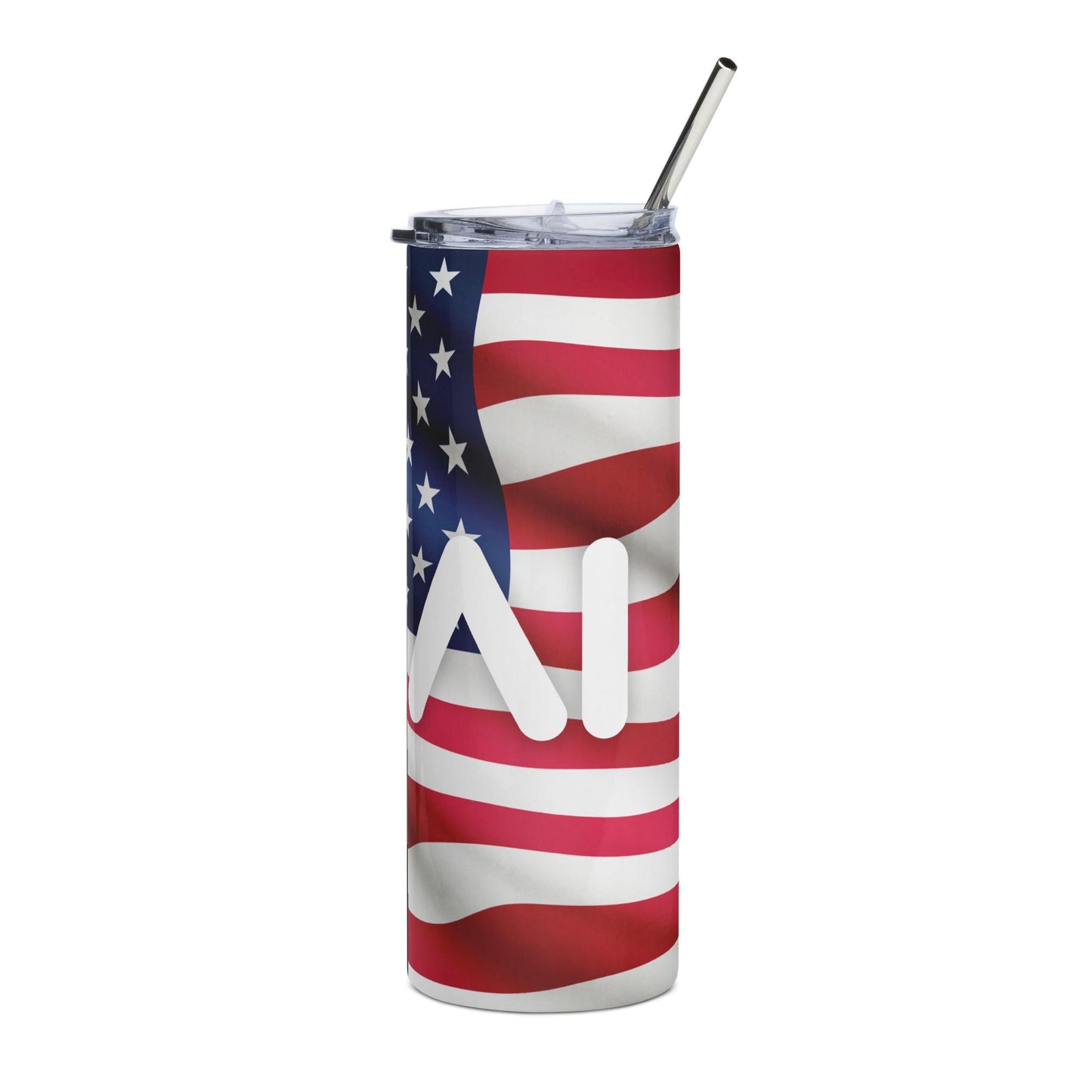 Image of the USA AI Logo Stainless Steel Tumbler.