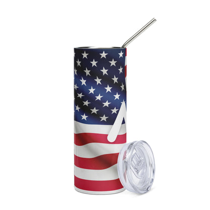 Image of the USA AI Logo Stainless Steel Tumbler.