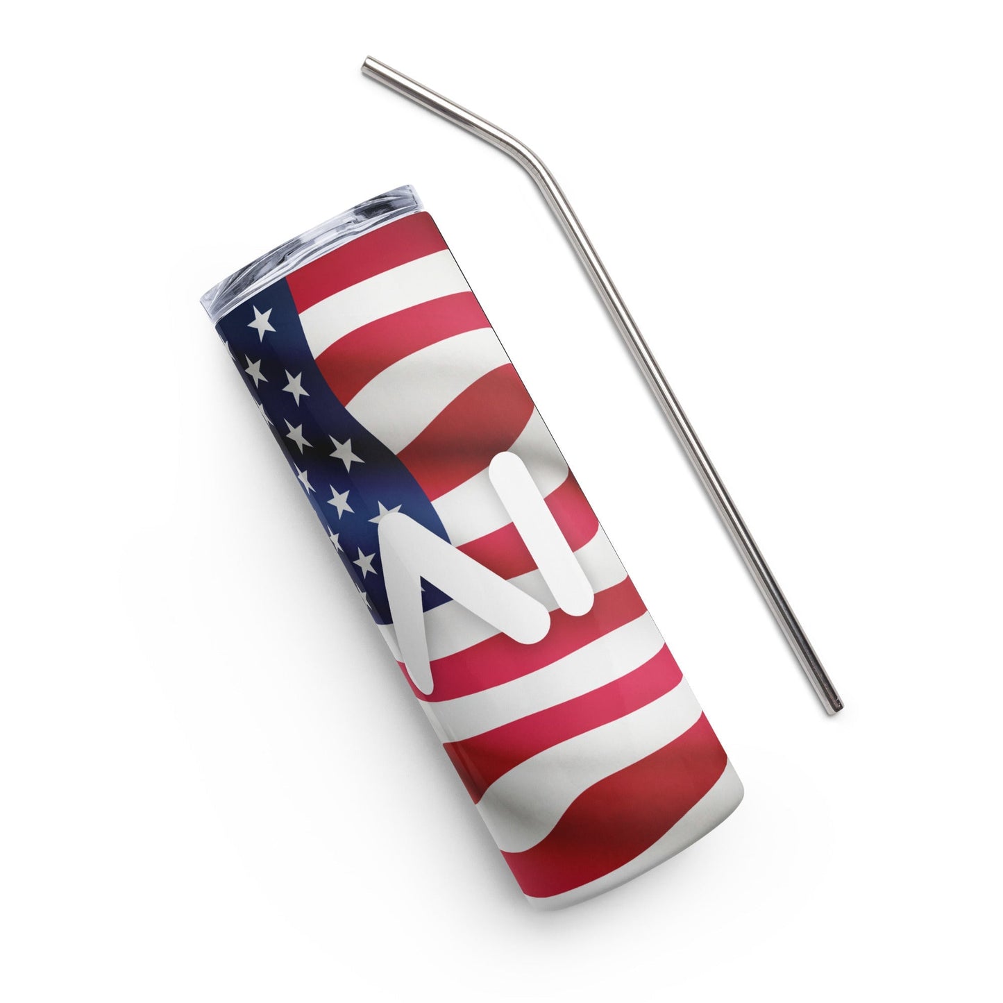Image of the USA AI Logo Stainless Steel Tumbler.